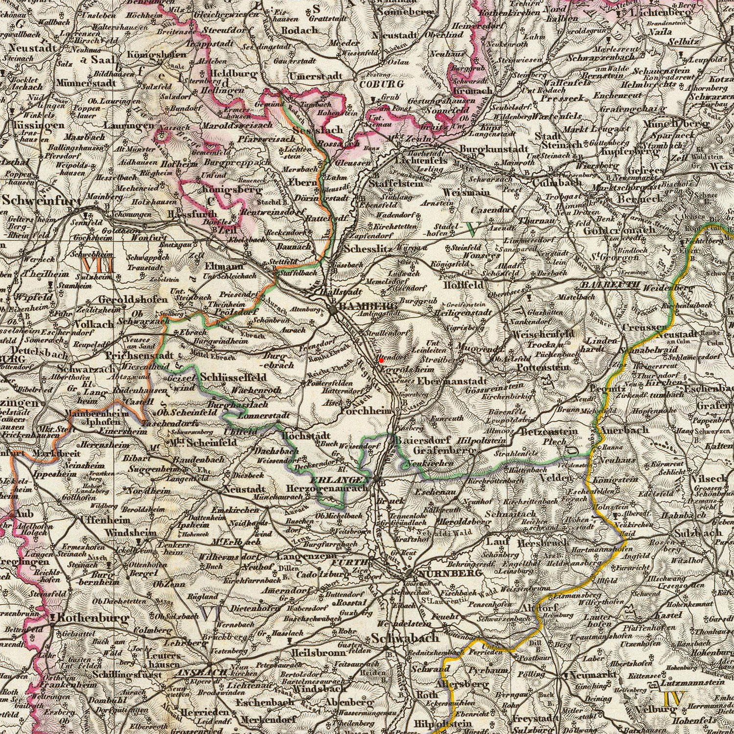 Buttenheim, Germany on 1856 map © 2000 Cartography Associates (DavidRumsey.com)