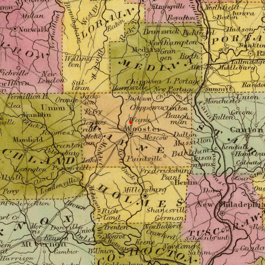 Wayne Township, OH on 1840 map © 2000 Cartography Associates (DavidRumsey.com)